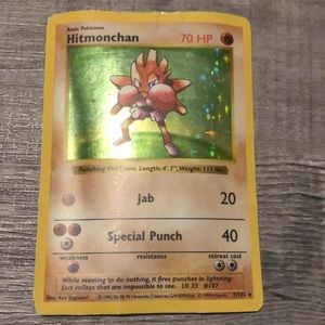 Holographic Hitmonchan Pokémon Card